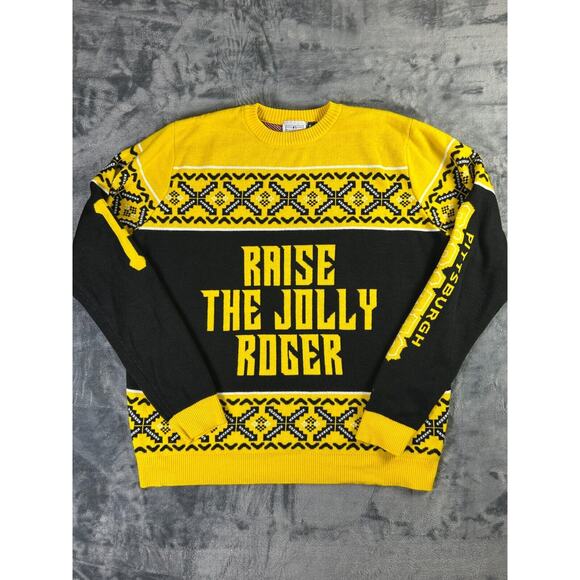Pittsburgh‎ Pirates Raise The Jolly Roger Ugly Christmas Sweater XL MLB Klew - Picture 1 of 14